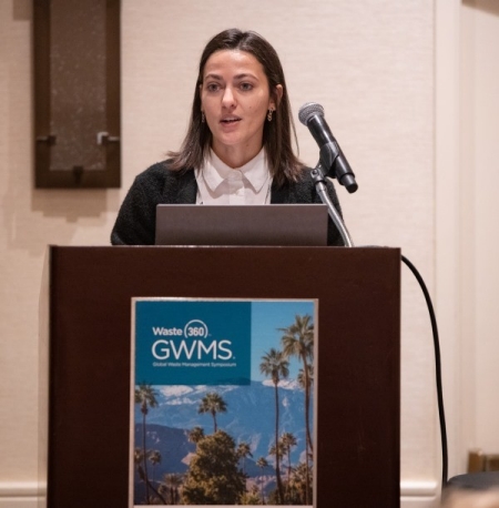 GWMS Speaker at podium